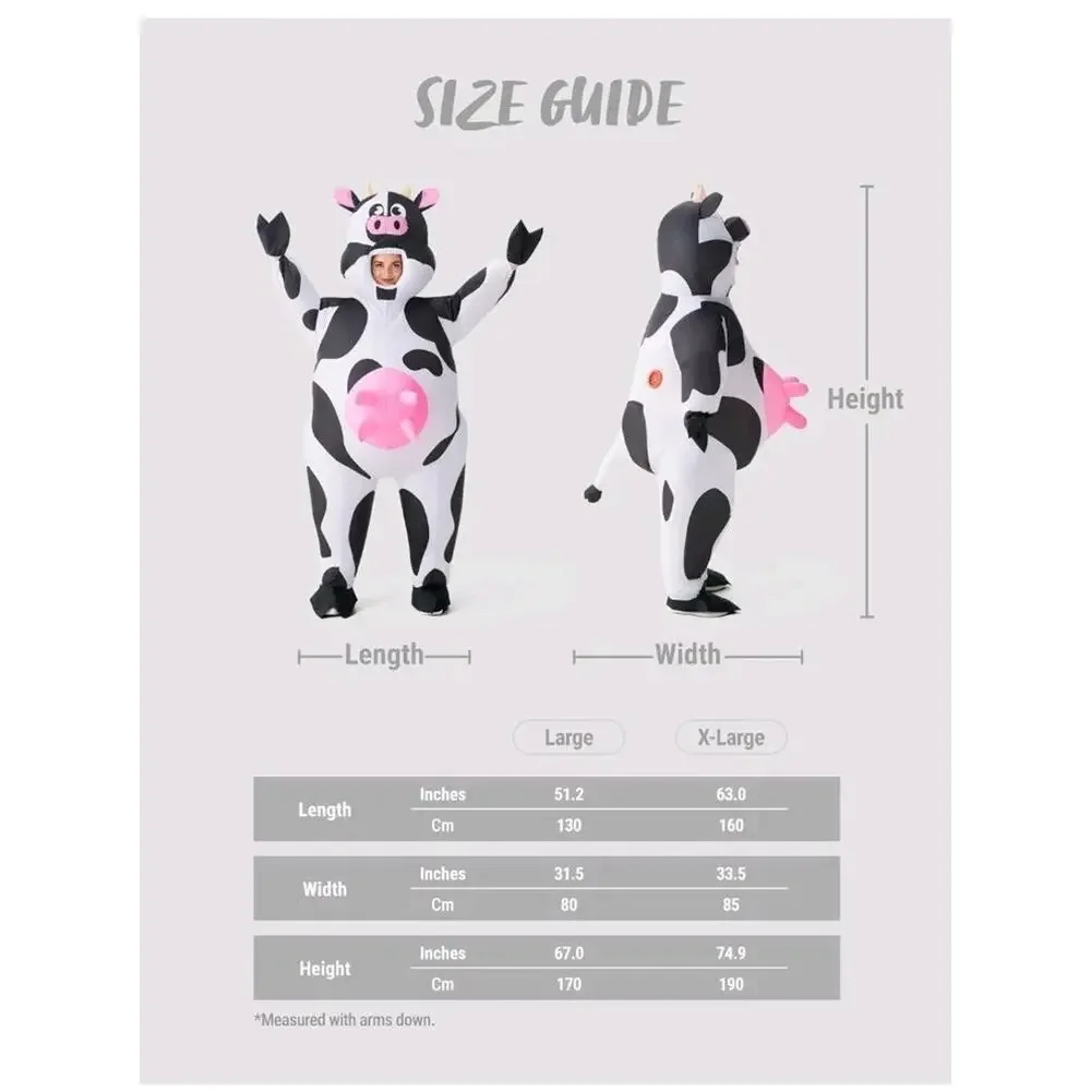 Spooktacular Creations Inflatable Cow Costume, Blow up Cow Costume Adults S18